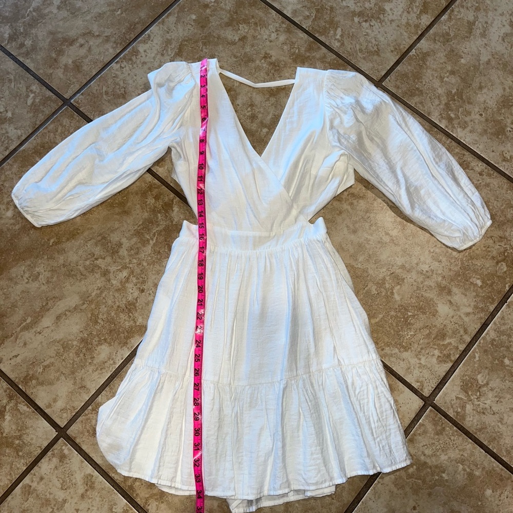 Express White Dress with open sides.